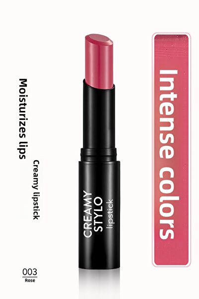 Flormar Semi Glossy Stick Lipstick - Creamy Stylo Lipstick -003 Rosy -8682536...