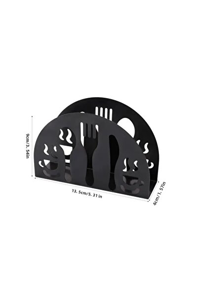 VENON Black Elips Kitchen--- Metal Napkin Holder Table Restaurant Coffee Shop Hotel Napkin Holder Organizer