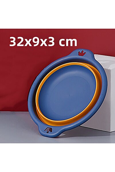 Choice Dark Blue Portable Foldable Laundry Basin Plastic Travel Folding Wash Basin Safe Durable Foldable Wa