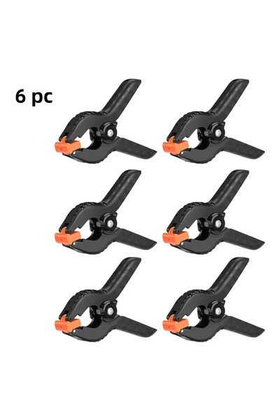Choice 6 قطع من المشابك الزنبركية السوداء مقاس 3 بوصات من البلاستيك المتين لخ...