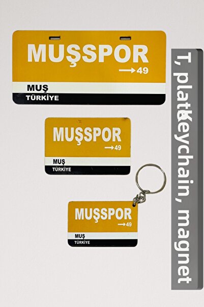 DURUSA MUŞSPOR Set Retro Placă MDF, Magnet și breloc piese – MDF de 3mm, Cado...