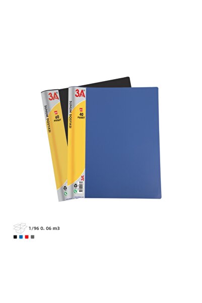 3A Presentation Folder with Transparent Pockets 40 Pages Colorful Cover