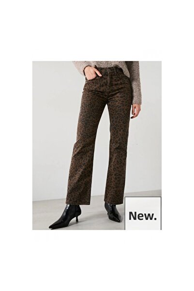 Mokşa Leopard Print Low Waist Jeans