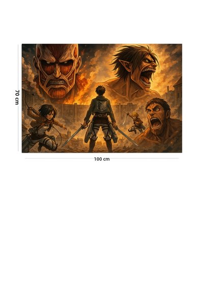 LUNA DİZAYN سجادة جدارية لديكور المنزل بطابع Attack On Titan
