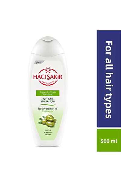 Hacı Şakir 2 قطعة شامبو زيت الزيتون 500 مل