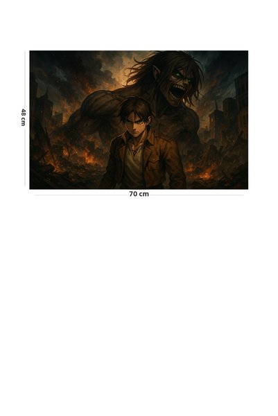LUNA DİZAYN سجادة جدارية لديكور المنزل بطابع Attack On Titan