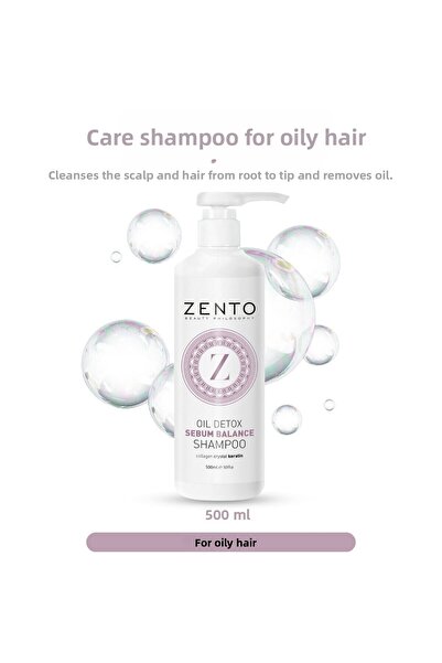 ZENTO Oil Detox Sebum Balance Care Shampoo for Oily Hair 500 ml