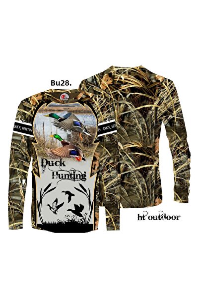 HT Outdoor Μακρυμάνικο μπλουζάκι Duck Hunt με τύπωμα