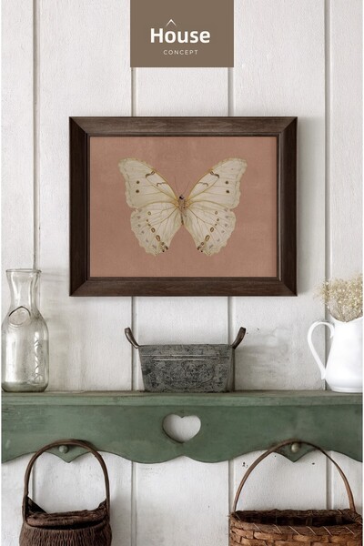Hane Concept Pictură de fluturi în rame vintage - Hârtie de artă texturată im...