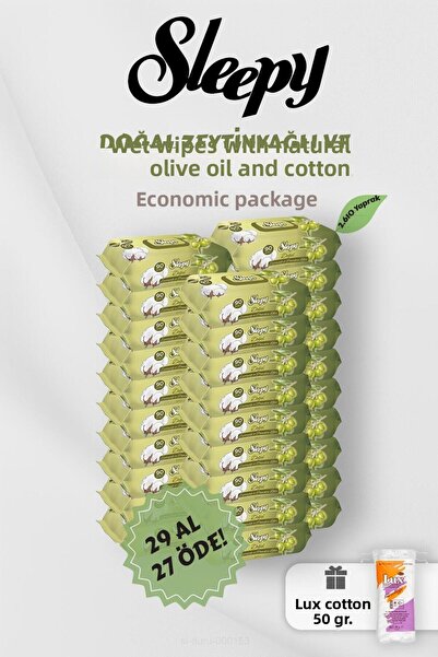 Sleepy CUMPĂRĂ 29 PLĂTĂ 27 Șervețele pentru bebeluși din bumbac cu ulei de mă...