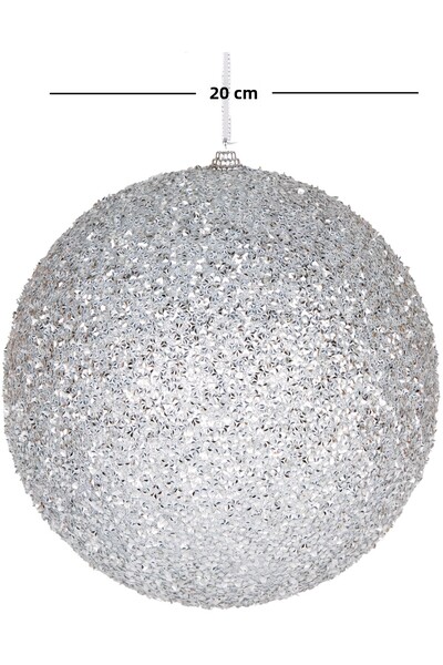 Herdekora Χριστουγεννιάτικη Μπάλα, Ασημί - 20 εκ