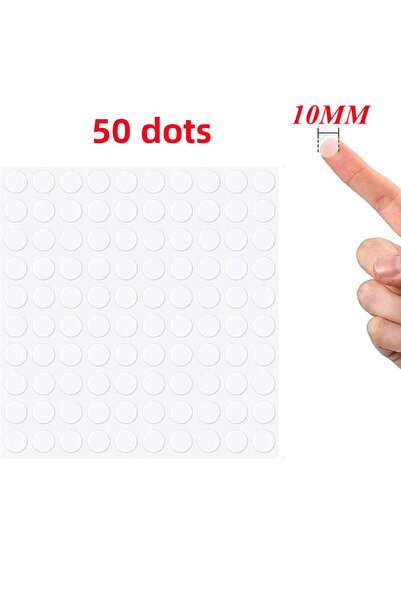 Choice 10 مم 50 نقطة 1/1.5/2 سم شريط لاصق مزدوج الجوانب قابل للإزالة، لاصق دا...
