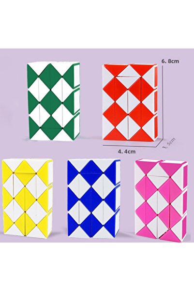 Choice 1 مربع عشوائي اللون 1 قطعة مسطرة سحرية 24 مسطرة ثعبان ملتوية صغيرة أحج...