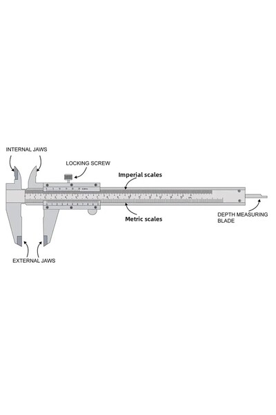 TTAKA7 Stainless steel vernier caliper 0-150mm lock screw vernier caliper stainless steel beboslook