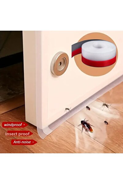 Choice شريط مانع للتسرب شفاف بطول 5 أمتار أسفل الباب، مانع للتسرب من النوافذ والأبواب، مقاوم للرياح والغبار، ذاتي اللصق.