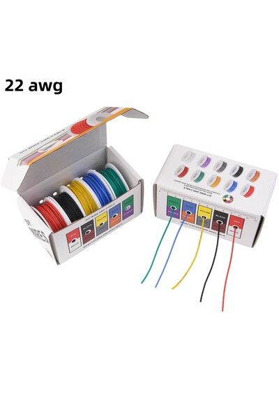 Choice سلك كهربائي مرن من السيليكون مقاس 22AWG سلك نحاسي مطلي بالقصدير مقاس 2...