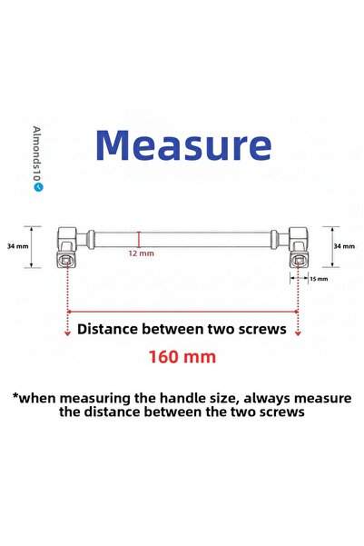 Badem10 Talas 160 mm Mâner plat din metal cupru antic, mâner pentru mobilă, sertar, ușă dulap, mânere durabile