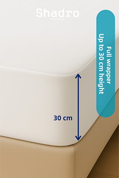 Shadro Textile Micro Fitted Full Edge Waterproof Liquid-Proof Single/Double Mattress Protector Mattress Cover White
