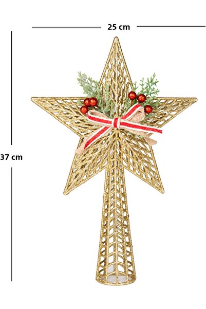 Herdekora Χριστουγεννιάτικο στολίδι, Στολίδι από πεύκο, με χριστουγεννιάτικη διακόσμηση, χρυσό - 25x37 cm