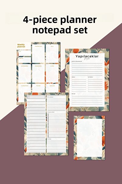 Chi-Chi Papers 4-Piece Planner Notepad Set for New Employees – Notes and To-D...