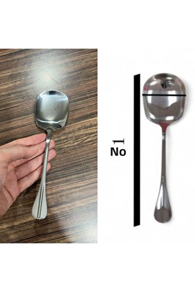 CİYESKA ملعقة تقديم معدنية 21 سم - أدوات تقديم الكيك والحلويات