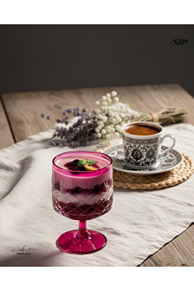 AKDEN STORE Magnolia Ice Cream Bowl, Dessert Bowl & Coffee Side Water Glass