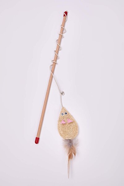 TRENDYOLMİLLA HOME Pet Rattan Fishing Rod Mouse Figured Cat Toy Tphaw26Ko00001