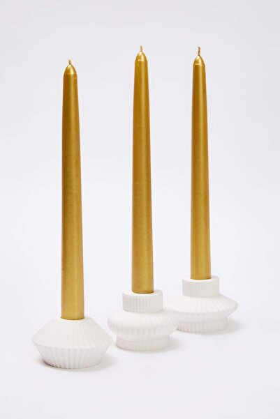 TRENDYOLMİLLA HOME 3-Piece Ceramic Candle Holder Tphaw26Sm00003