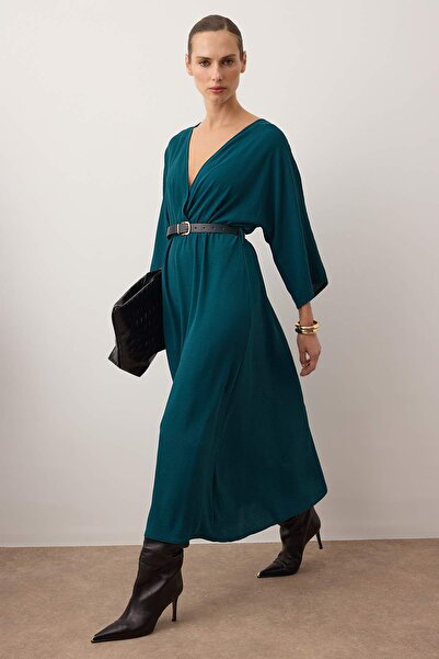 Trendyol Collection Φούστα με ίσιο λουράκι με ζώνη με ανοιχτόχρωμο χρώμα TWOSS24EL00992