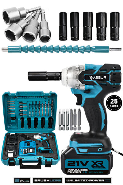 ASSUR 21v Çift Akü Darbeli Vidalama Somun Sıkma Sökme