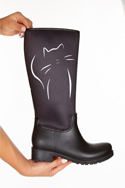 Sea&Blue Cat Draw Еластичні, не промокають, зручні дощові чоботи