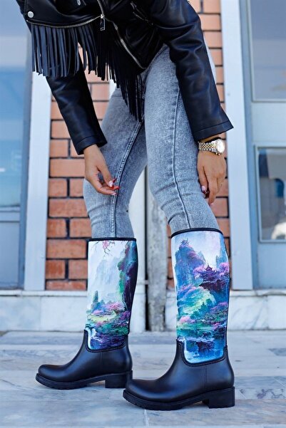 Sea&Blue Heaven Štampano Vodootporne ženske čizme za kišu