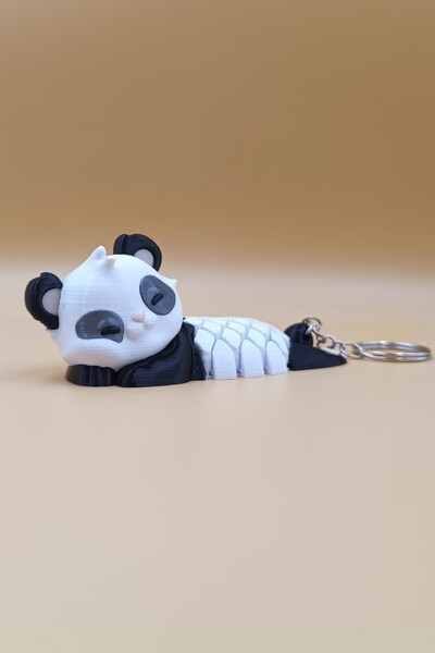 Rodopiva حلية متحركة على شكل دب الباندا لحقيبة المفاتيح