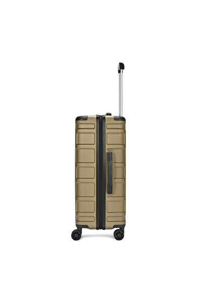 Vip Cyprus 8 Wheel Hard-Shell Luggage, Brown ,Durable Design with TSA Lock, Lightweight (Small Size)