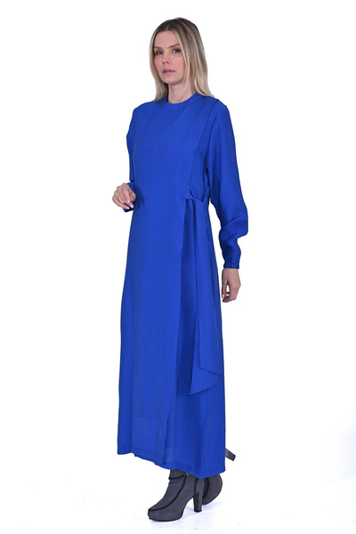 Invee INVEE MODAL DRESS BELTED SAX 6958