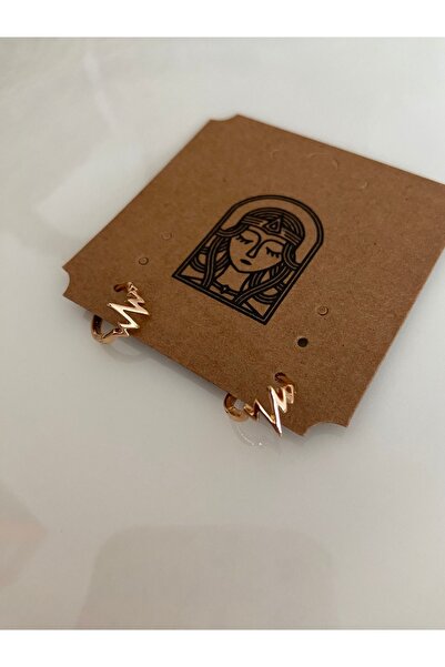 Freyja Aksesuar Minimal Zikzak Halka Çocuk Küpe Gold Xuping