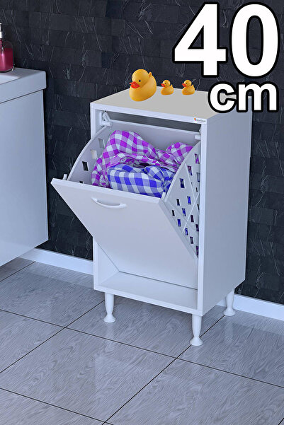 Modilayn Söke Kirli Sepetli, Ayaklı, Çok Amaçlı Banyo Dolabı (14 farklı Genişlik Seçeneği)