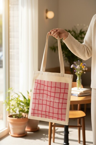 Chi-Chi Papers حقيبة بينكو جبردين من القماش - تصميم حيث يلتقي الأناقة والمتانة!