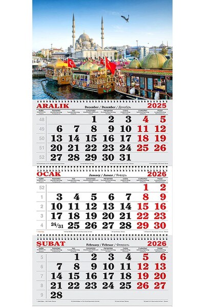GENC DIJITAL BASKI 2026 Yılı Gemici Takvimi-Eminönü ve Tarihi Balıkçılar