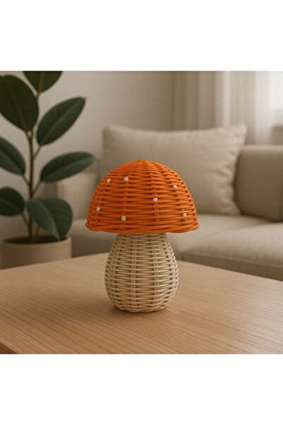 His Art Workshop Rattan Bambu Turuncu Mantar 1 Adet