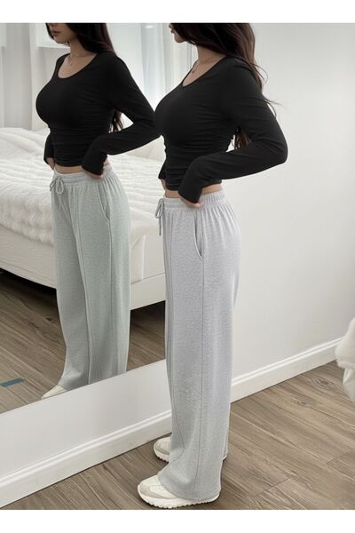 LACKH GRİ EŞOFMAN ALTI UNİSEX RAHAT GİYİM