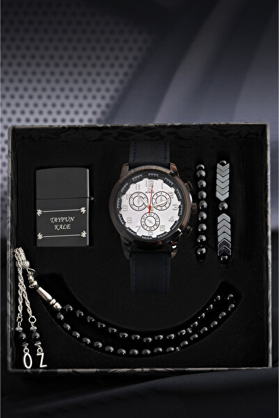 SPOLO Erkek Kol Saati Çakmak Tesbih Bileklik Seti