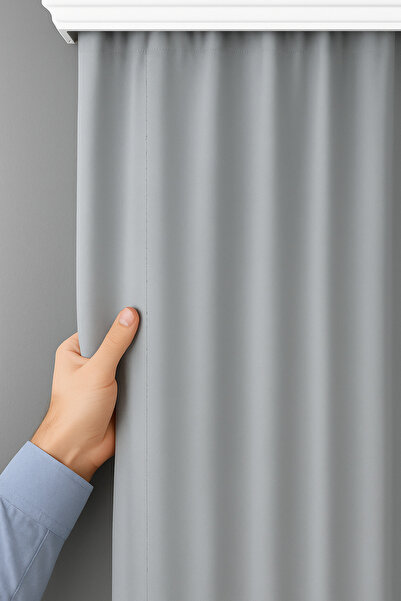 Emuz ستارة خلفية رمادية فاتحة معتمة ومضادة للضوء ومضادة للشمس (جناح واحد) خلف...