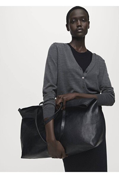 MANGO Woman %100 yün V yaka hırka