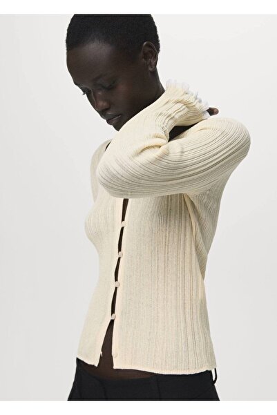 MANGO Woman Kontrast biyeli hırka