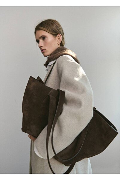 MANGO Woman Çift düğmeli midi palto