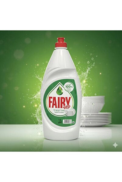 Fairy فيري سائل تنظيف الصحون برائحة النظافة الأصلية 1 لتر