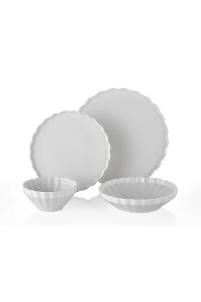 ROY KING TWİST 24 PARÇA 6 KİŞİLİK YEMEK TAKIMI SADE