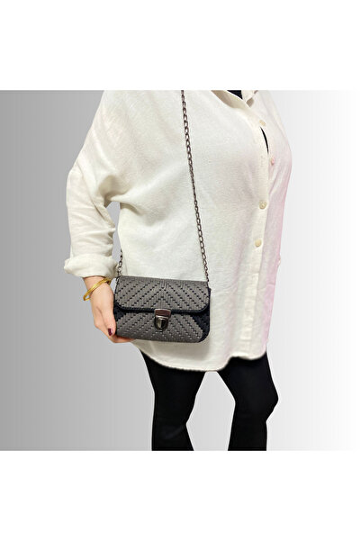 belincia Geantă de pânză pentru femei tricotată manual