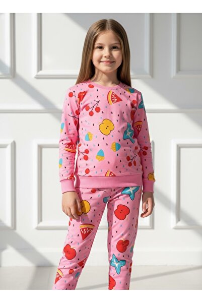 MODA Renkli Alt Üst Takım Pijama Takımı (Kalıbı Dar)